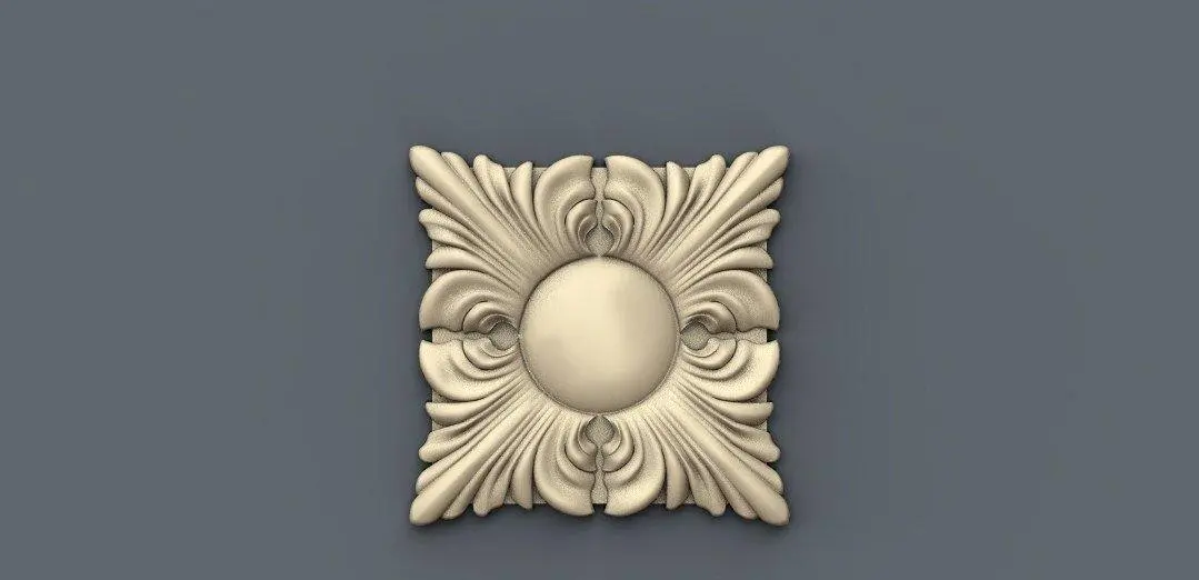Stl Format 3D Furniture , Doors Decoration Square - 013 1