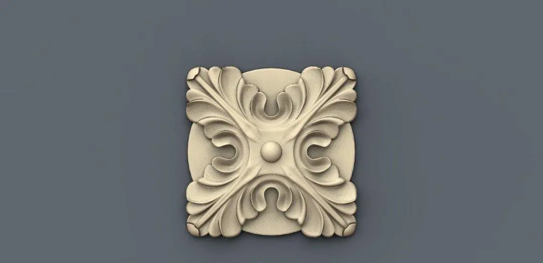 Stl Format 3D Furniture , Doors Decoration Square - 014 1