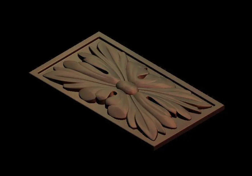 Stl Format 3D Furniture , Doors Decoration Square - 039 1