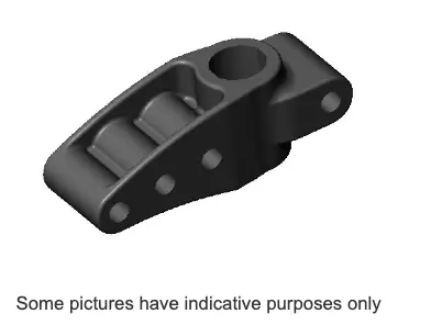 Eurostar Steering Column Support With 3 Holes - Black 1