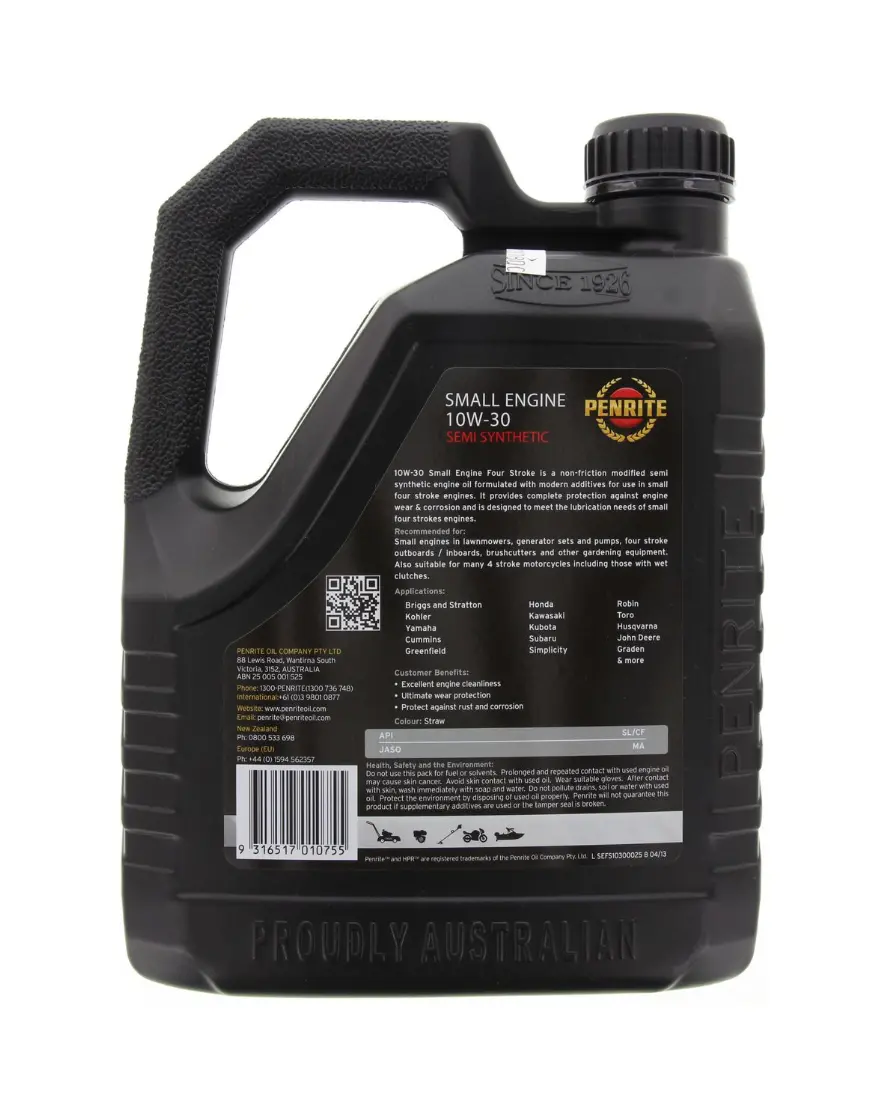 Penrite 4-Stroke Small Engine 10W-30 1L Engine Oil - Sefs10300025 2