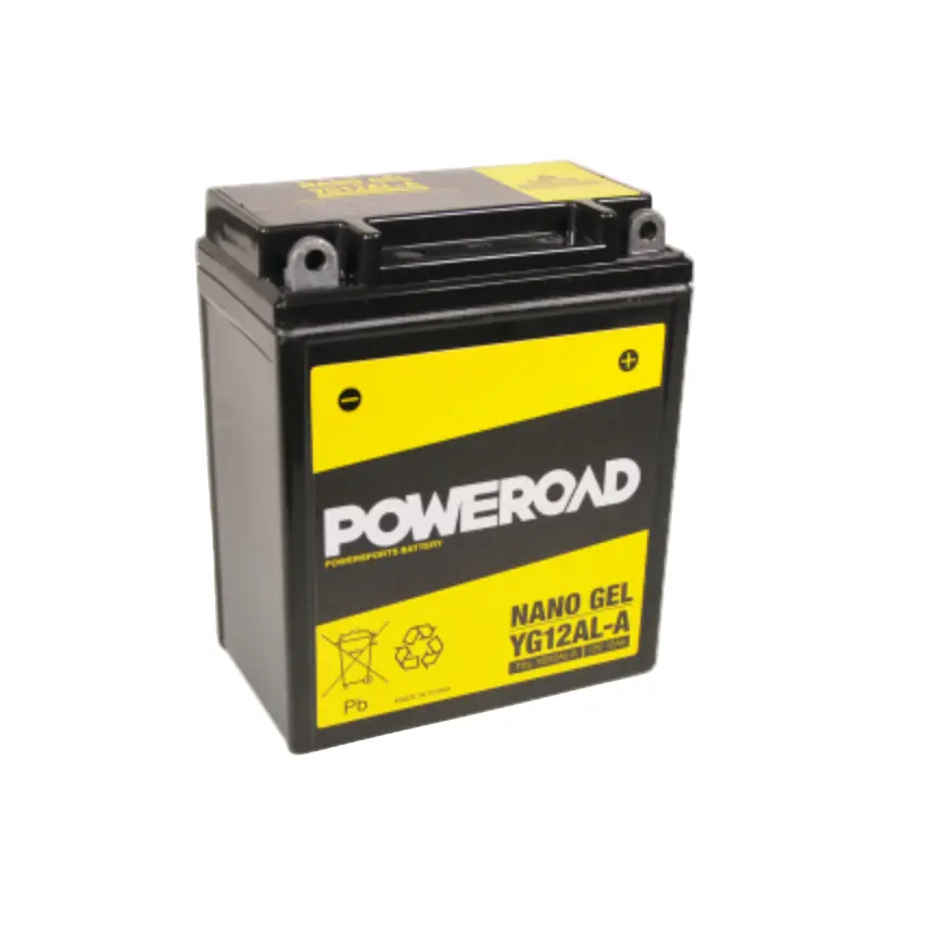 Poweroad Nano Gel Motorbike Battery 12V 12Ah - Yg12al-A 1