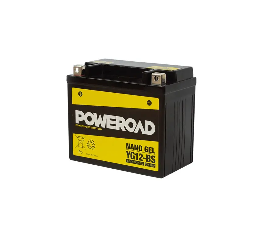Poweroad Nano Gel Motorbike Battery 12V 12Ah - Yg12-Bs 1