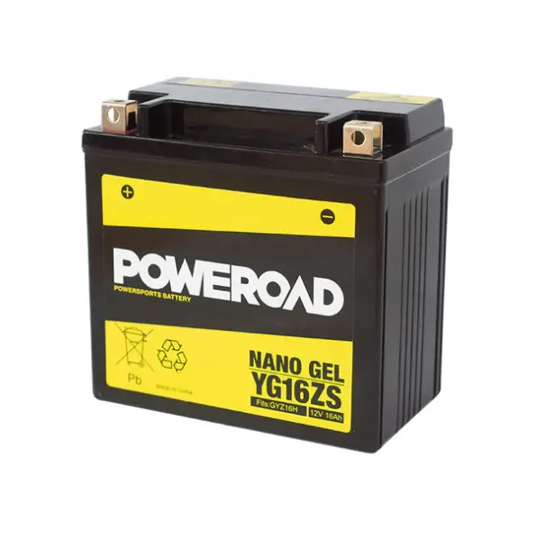Poweroad Nano Gel Motorbike Battery 12V 16Ah - Yg16-Zs 1