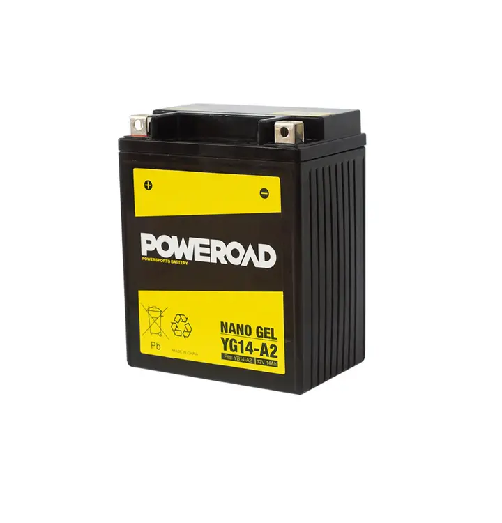 Poweroad Nano Gel Motorbike Battery 12V 14Ah - Yg14-A2 1