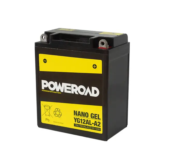 Poweroad Nano Gel Motorcycle Battery 12V 12Ah - Yg12al-A2 1