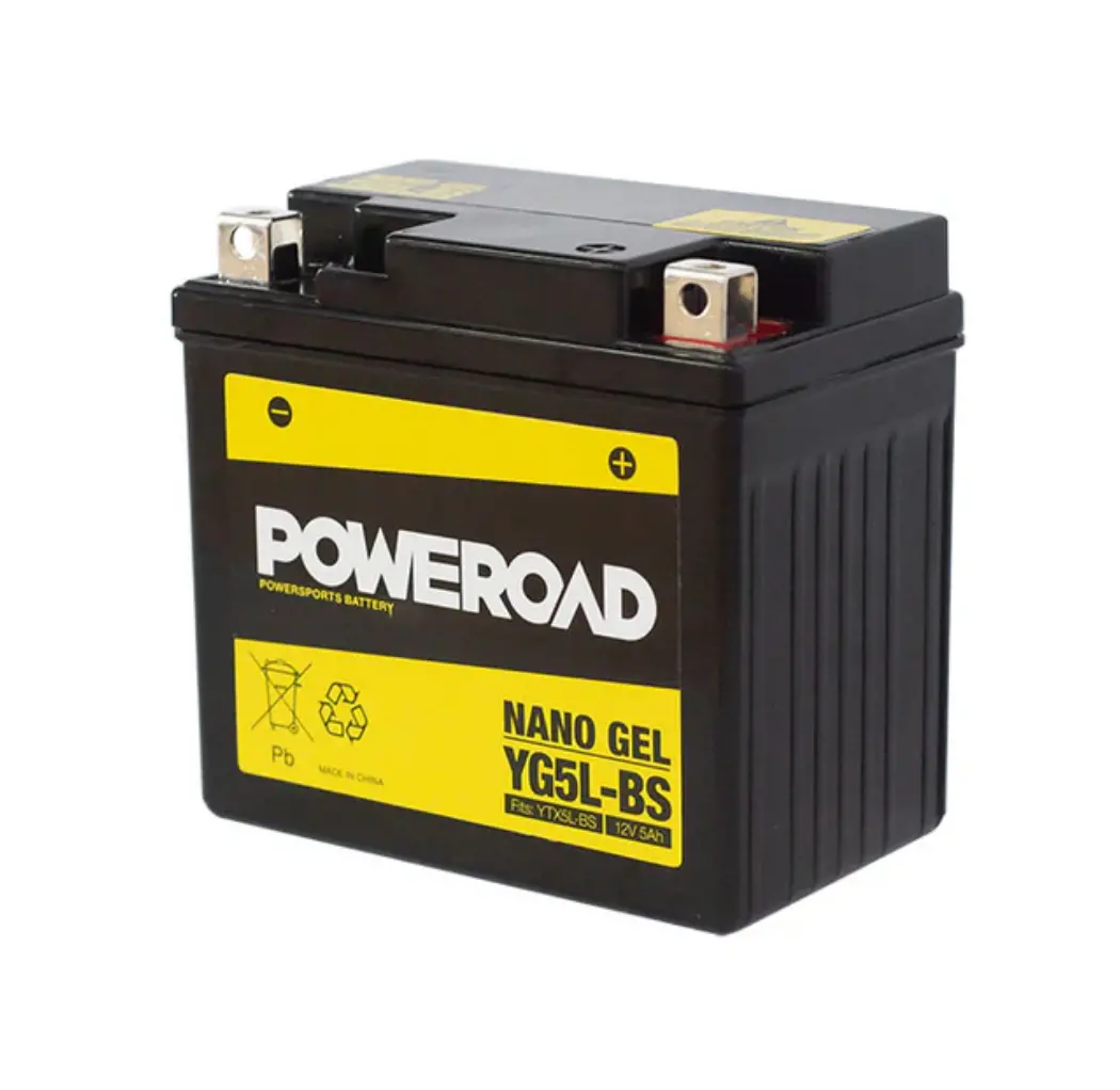 Poweroad Nano Gel Motorbike Battery 12V 5Ah - Yg5l-Bs 1