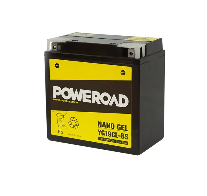 Poweroad Nano Gel Motorbike Battery 12V 21Ah - Yg19cl-Bs 1