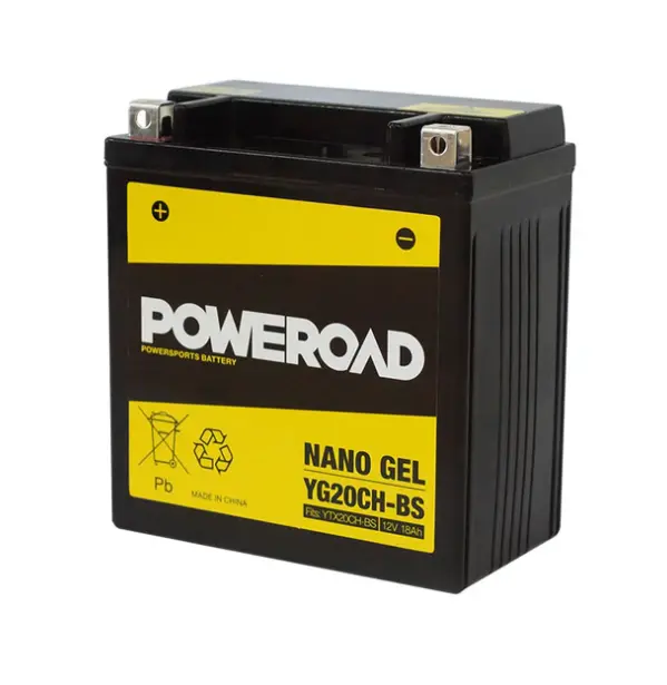 Poweroad Nano Gel Motorbike Battery 12V 18Ah - Yg20ch-Bs 1
