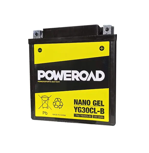 Poweroad Nano Gel Motorbike Battery 12V 30Ah - Yg30cl-B 1