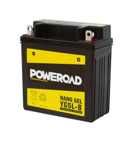 Poweroad Nano Gel Motorbike Battery 12V 5Ah - Yg5l-B 1