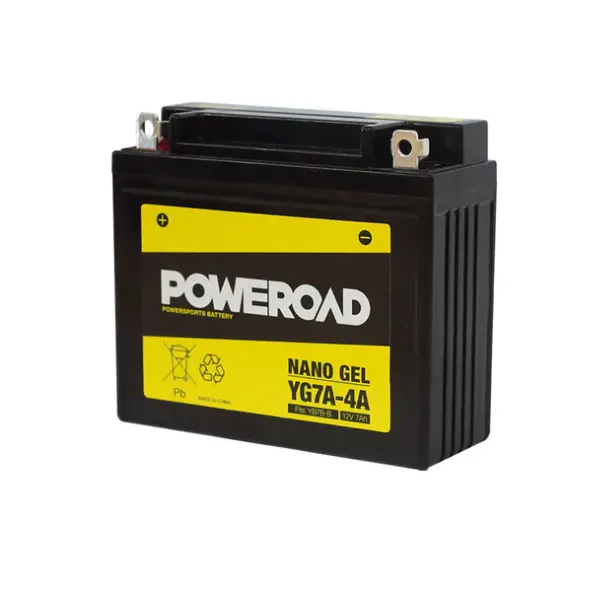 Poweroad Nano Gel Motorbike Battery 12V 7Ah - Yg7a-4A 1