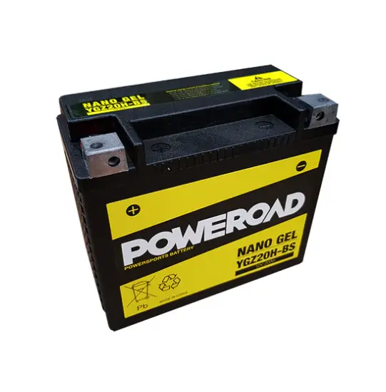 Poweroad Nano Gel Motorbike Battery 12V 20Ah - Ygz20h-Bs 1