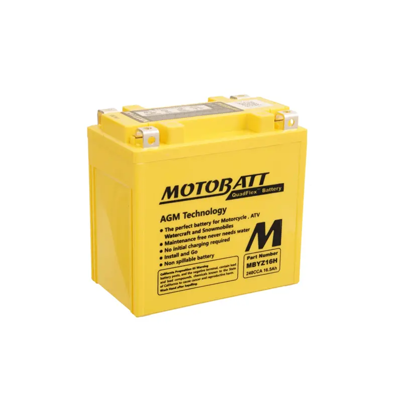 Motobatt Mbyz16h Quadflex Motorbike Agm Battery - 17Ah 240Cca 1