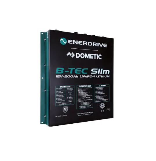 Enerdrive B-Tec Lifepo4 Slim Case Battery - 12V 200Ah 1