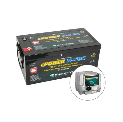 Enerdrive Lifepo4 36V 100Ah Battery + 36V 20A Charger Bundle 1