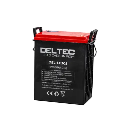 Deltec Del-Lc305 Lead Carbon Agm Deep Cycle Battery - 6V 330Ah 1