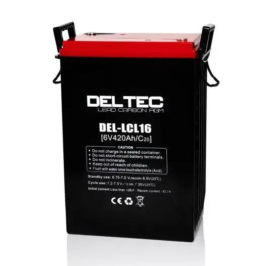 Deltec Del-Lcl16 Lead Carbon Agm Deep Cycle Battery - 6V 420Ah 1