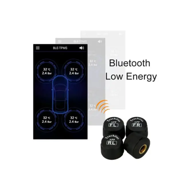 Bluetooth Tire Pressure Monitoring System (Tpms) – 4 Sensors 1