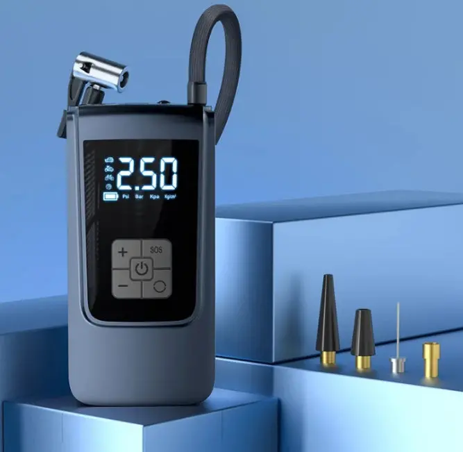 Portable Digital Air Compressor – 12V With Led Display & Light | Cigarette Lighter Plug 1