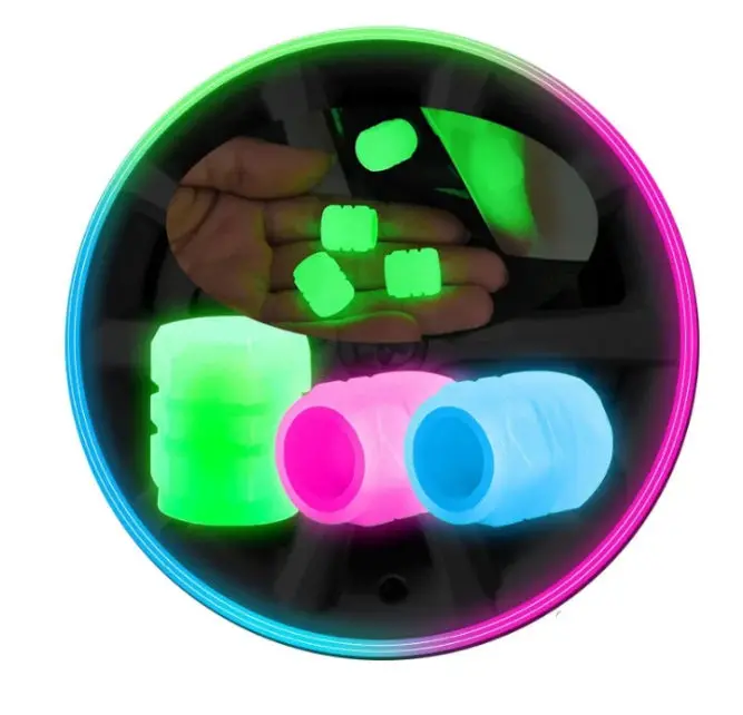 4Pcs Luminous Tire Valve Caps – Led Light For Wheels 1