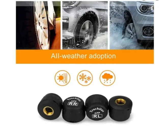 Bluetooth Tire Pressure Monitoring System (Tpms) – 4 Sensors 2