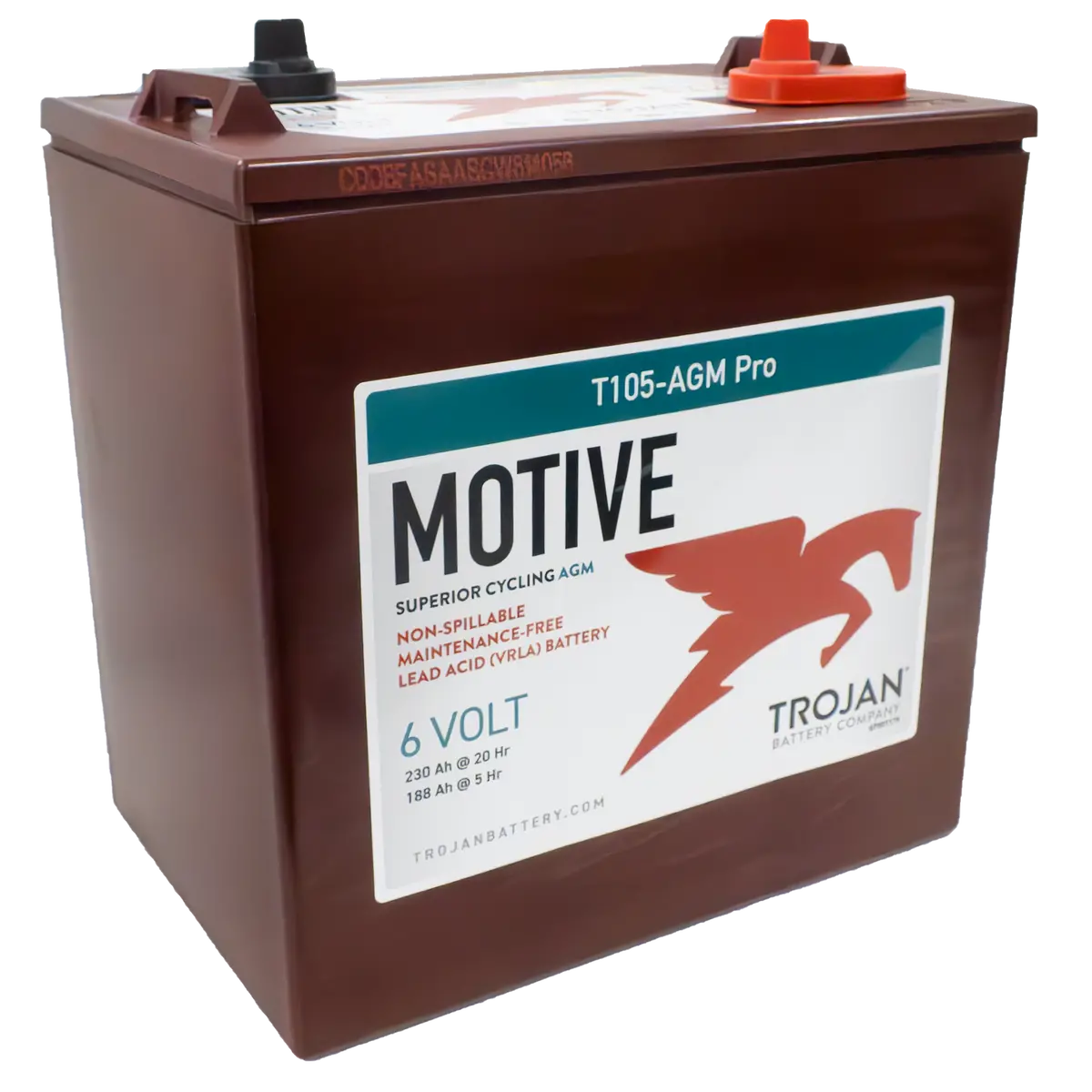 Trojan Agm Pro T105-Agm-Pro 6V Agm Deep Cycle Battery 230Ah Gc2-6V Agm 1