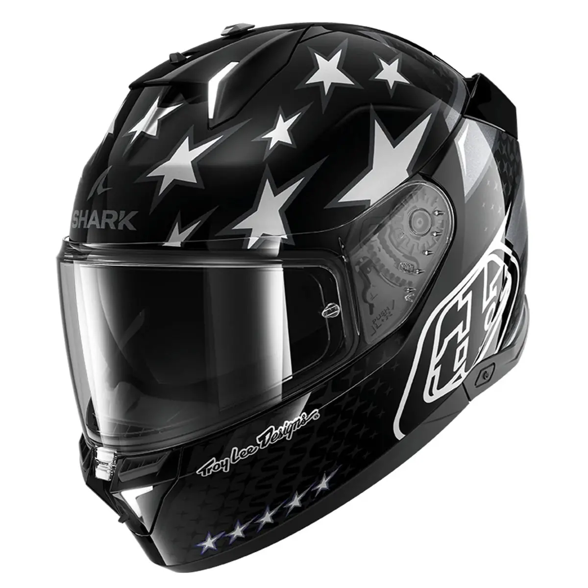 Troy Lee Designs Shark Skwal I3 Us Flag Black / Anthracite Full Face Helmet 1