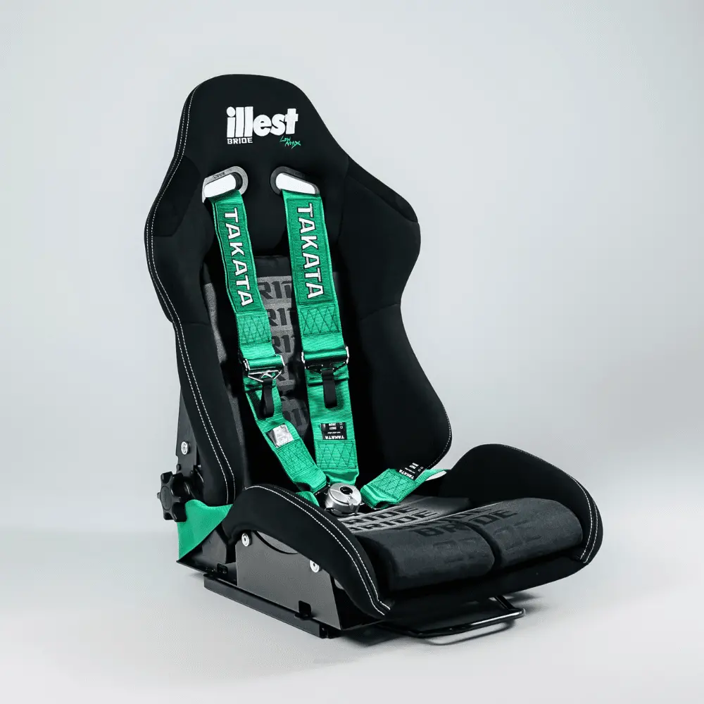 Takata 4 Point Harness - Green Style 2