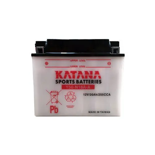 12V Katana Y50-N18a-A Conventional Motorcycle Battery 20Ah 240Cca 1