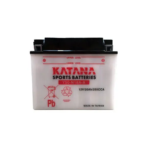 12V Katana Y50-N18l-A Conventional Motorcycle Battery 20Ah 240Cca 1