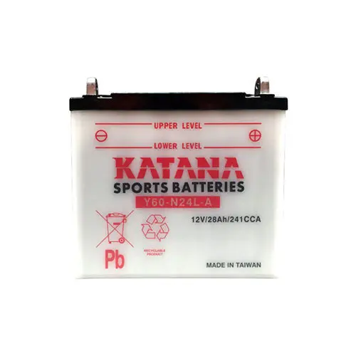 12V Katana Y60-N24l-A Conventional Motorcycle Battery 28Ah 300Cca 1