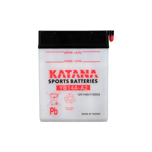 12V Katana Yb14a-A2 Conventional Motorcycle Battery 14Ah 175Cca 1