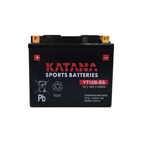 Katana Yt12b-Bs Premium Maintenance-Free Vrla Motorcycle Battery 12V 10Ah - 6-Month Warranty 1