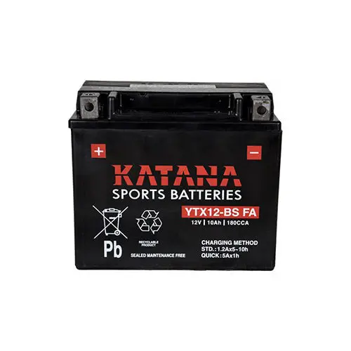 Katana Ytx12-Bs Fa 12V 10Ah Maintenance-Free Vrla Battery - 6-Month Warranty 1