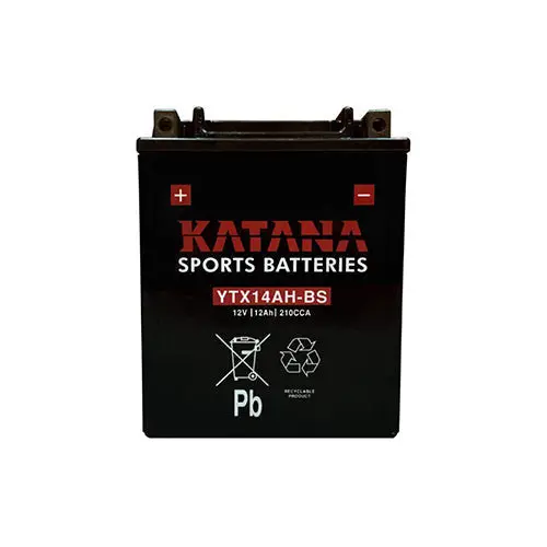 Katana Ytx14ah-Bs Fa Premium Maintenance-Free Vrla Motorcycle Battery 12V 12Ah - 6-Month Warranty 1