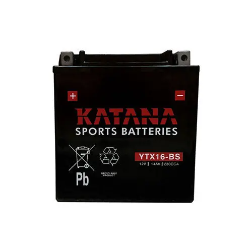 Katana Ytx16-Bs Premium Maintenance-Free Vrla Motorcycle Battery 12V 14Ah - 6-Month Warranty 1