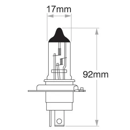 Oex H4 Globe 12V 60/55W Heavy Duty +50 Single Pack - Glx16616 2
