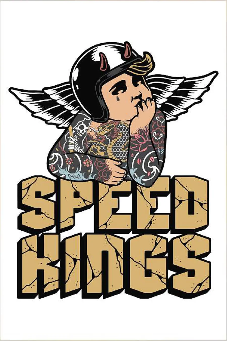 Speed-Kings Cycle Cherub Garage Banner 1