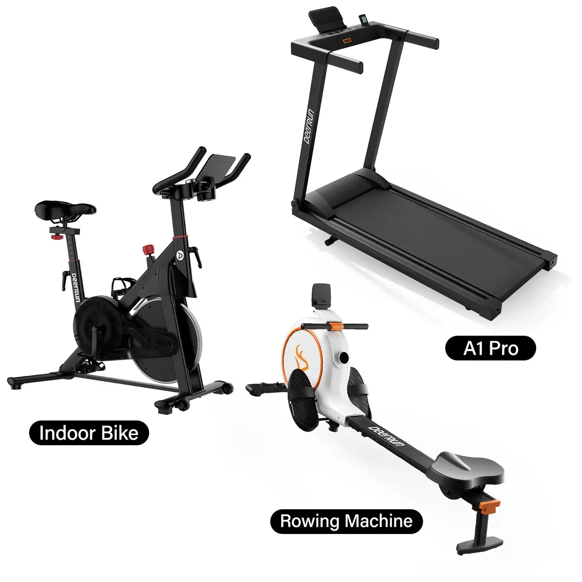 Treadmill + Bike + Rowing Machine Home Gym Bundle 1