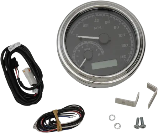 Dakota Digital 4-5/8" Tank Gauge System - Black/Gray/Chrome Trim 1