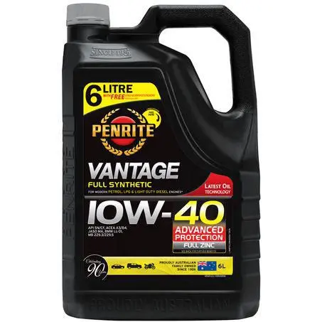 Penrite Vantage Fully Synthetic 10W-40 6L Engine Oil - Vanfull10w40006 1