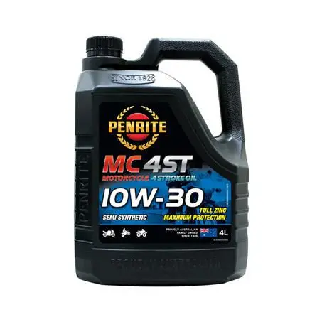 Penrite 4-Stroke 10W-30 Semi Synthetic Motorcycle Engine Oil 4L - Mc4semi10w30004 1