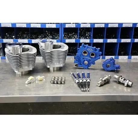 S&S Cycle - 110" Power Package For Hd® Twin Cam 96™, 103™ Models With 585 Easy Start® Chain Drive Cams - Silver 1