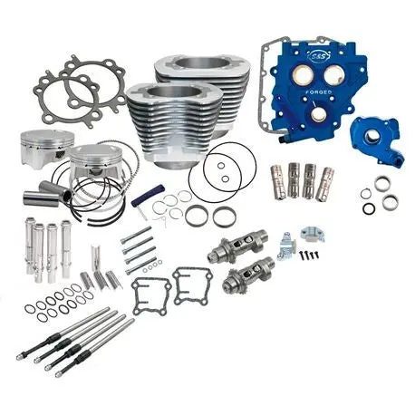 S&S Cycle - 110" Power Package For Hd® Twin Cam 96™, 103™ Models With 585 Easy Start® Chain Drive Cams - Silver 2