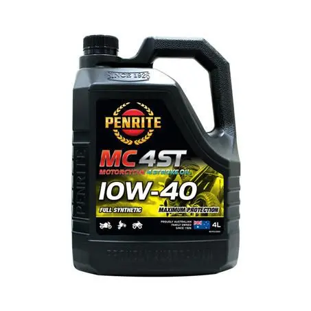 Penrite 4-Stroke 10W-40 Fully Synthetic Motorcycle Engine Oil 4L - Mc4full10004 1