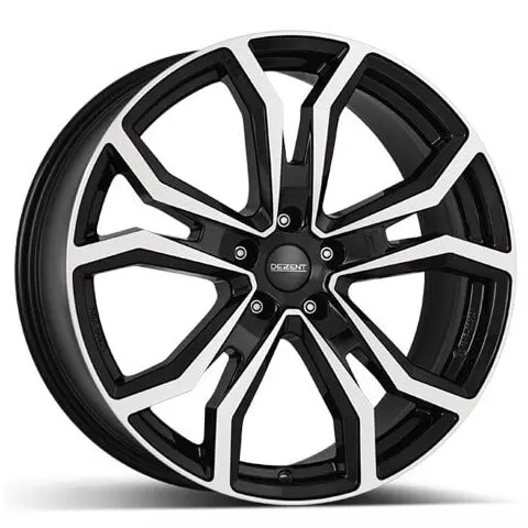 7X17 Dezent Tv 5/114 Black Polished 1
