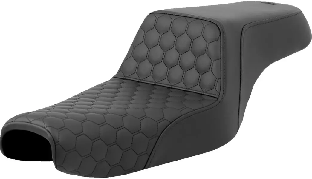 Saddlemen Step-Up Seat - Honeycomb - Black Stitching - 3.3 Gal Tank (807-11-177) Sportster 04-21 1