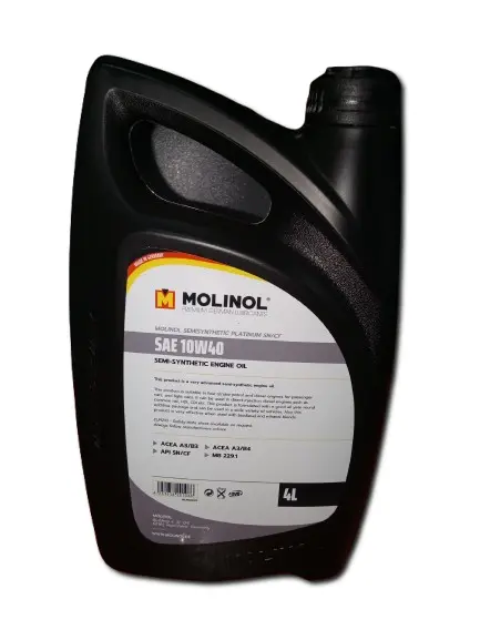 4L Molinol Sae 10W-40 Semi Synthetic Heavy Duty Engine Oil. Made In Germany. 2