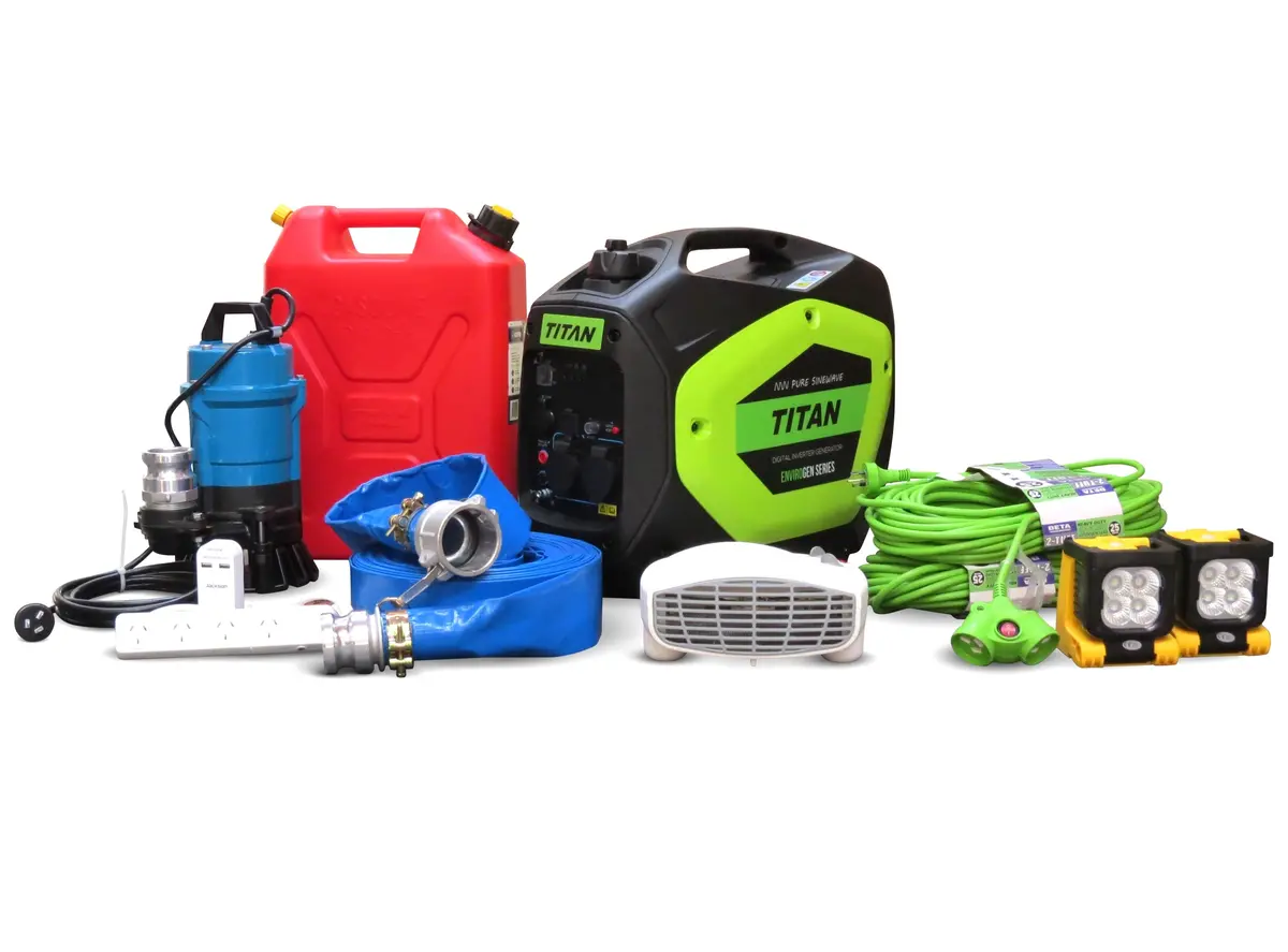 Emergency Backup Generator & Pump Kit, Titan 2600I & Reid Drainvac 400 1
